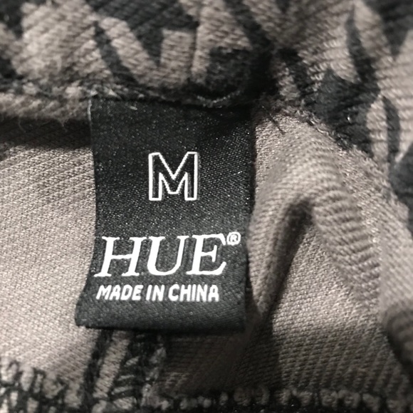 Hue Size M jeans houndstooth blk/grey EUC (19) - Picture 5 of 5